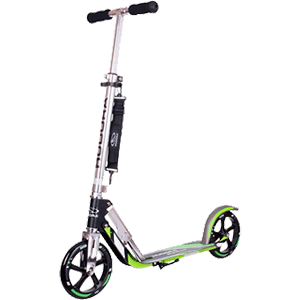 HUDORA 14695 BigWheel 205-Das Original mit RX Pro Technologie-Tret-Roller klappbar-City-Scooter, schwarz/grün